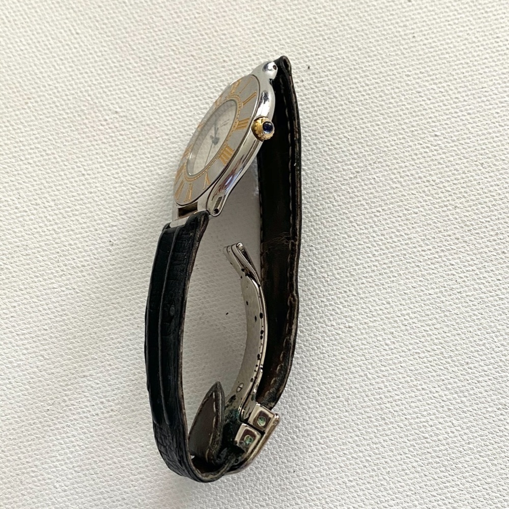 Must de Cartier 21 Stainless Steel Gold Watch - Picture 3 of 10